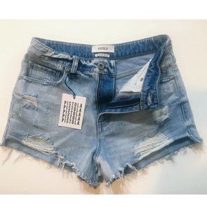 Pistola Distressed Jean Shorts
